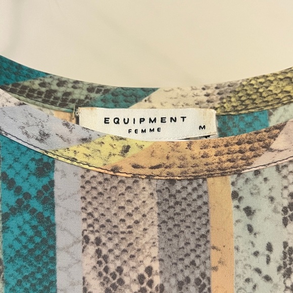 Equipment Snake Print Multicolored Top - Picture 2 of 6